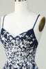 Load image into Gallery viewer, Dusty Sage Spaghetti Straps Short Prom Dress With Criss Cross Back