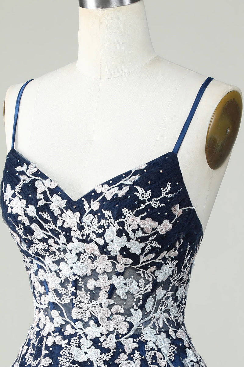 Load image into Gallery viewer, Dusty Sage Spaghetti Straps Short Prom Dress With Criss Cross Back