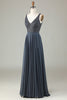 Load image into Gallery viewer, A-Line Beaded Eucalyptus Long Bridesmaid Dress