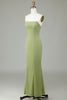 Load image into Gallery viewer, Mermaid Strapless Lemon Green Bridesmaid Dress