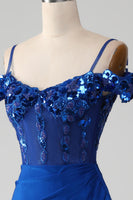 Load image into Gallery viewer, Royal Blue Long Prom Dress-6