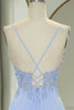 Load image into Gallery viewer, Lavender A Line Long Prom Dress With Slit