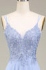 Load image into Gallery viewer, A-Line Lavender Long Prom Dress with Appliques