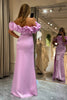 Load image into Gallery viewer, Glitter Pink Floral Mermaid Long Prom Dress With Slit