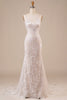 Load image into Gallery viewer, Backless Lace Ivory Wedding Dress with Sweep Train
