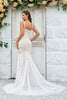 Load image into Gallery viewer, Mermaid Ivory Sweep Train Wedding Dress with Lace