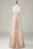Load image into Gallery viewer, A-Line Sweetheart Champagne Flower Bridesmaid Dress