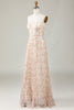 Load image into Gallery viewer, A-Line Sweetheart Champagne Flower Bridesmaid Dress