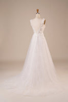Load image into Gallery viewer, Sparkly Tulle Beaded Ivory Long Wedding Dress