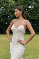 Load image into Gallery viewer, Ivory Mermaid Lace Backless Wedding Dress