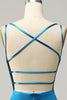 Load image into Gallery viewer, Peacock Blue Mermaid Backless Long Prom Dress