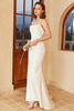 Load image into Gallery viewer, White Spaghetti Straps Simple Wedding Dress