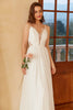 Load image into Gallery viewer, White Spaghetti Straps Simple Wedding Dress