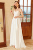 Load image into Gallery viewer, Beautiful A Line Spaghetti Straps White Wedding Dress with Appliques