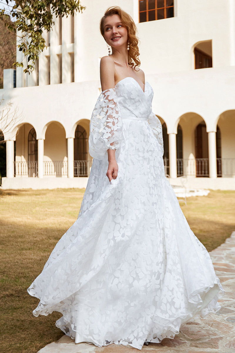 White organza ruffled gown – Renasci by Ritika Arya Jain