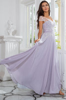 Load image into Gallery viewer, Grey Chiffon Mother of the Bride Dress with Beading