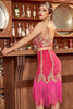 Load image into Gallery viewer, Two Pieces Fuchsia Gatsby 1920s Flapper Dress With Fringes