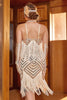 Load image into Gallery viewer, Champagne V-Neck Sequins 1920s Flapper Dress with Fringes