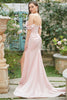 Load image into Gallery viewer, Blush Off The Shoulder Mermaid Prom Dress with Slit