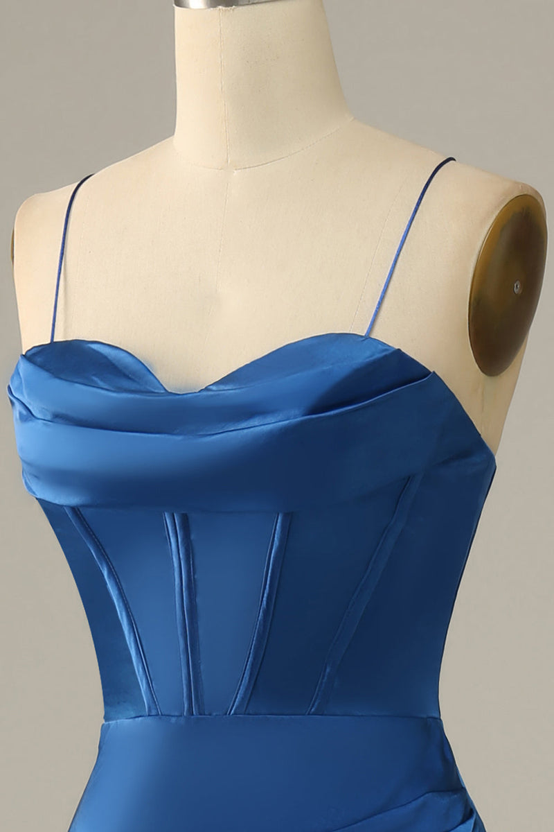 Load image into Gallery viewer, Royal Blue Spaghetti Straps Mermaid Prom Dress
