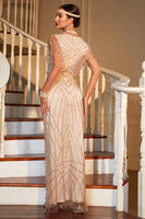 Load image into Gallery viewer, Roaring 20s Flapper Dress Great Gatsby Dress for Women with Short Sleeves