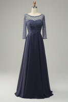 Load image into Gallery viewer, Beading Long Sleeves Mother of Bride Dress