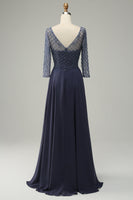 Load image into Gallery viewer, Beading Long Sleeves Mother of Bride Dress