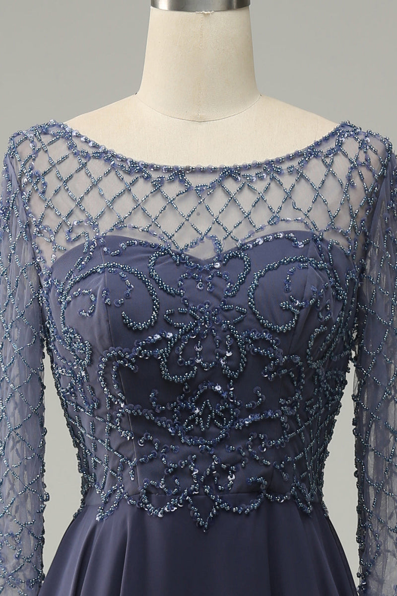 Load image into Gallery viewer, Beading Long Sleeves Mother of Bride Dress