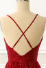 Load image into Gallery viewer, A-Line Spaghetti Straps Burgundy Princess Long Prom Dress