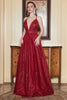 Load image into Gallery viewer, A-Line Burgundy Spaghetti Straps Long Prom Dress