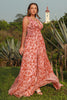 Load image into Gallery viewer, Rust Print Plus Size Prom Dress with Slit