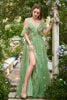 Load image into Gallery viewer, A-Line Spaghetti Straps Lavender Long Prom Dress with Embroidery