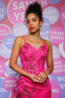 Load image into Gallery viewer, Mermaid Spaghetti Straps Fuchsia Long Sequins Prom Dress