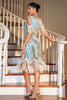 Load image into Gallery viewer, Sheath Off the Shoulder Green Sequins 1920s Dress With Tassels