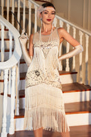 Load image into Gallery viewer, Tassels Champagne Roaring 20s Great Gatsby Dress for Party