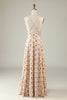 Load image into Gallery viewer, White Floral Boho Bridesmaid Dress with Ruffles