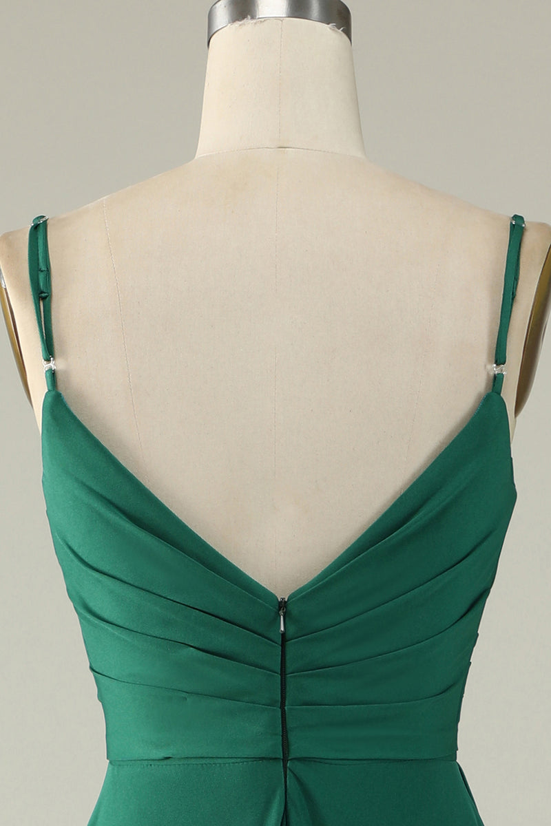 Load image into Gallery viewer, Spaghetti Straps Burgundy Long Prom Dress