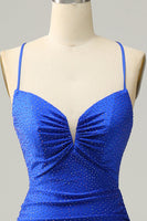 Load image into Gallery viewer, Sparkly Royal Blue Long Prom Dress with Beading