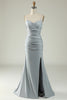 Load image into Gallery viewer, Mermaid Light Green Long Prom Dress with Slit