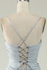 Load image into Gallery viewer, Mermaid Grey Long Prom Dress with Slit