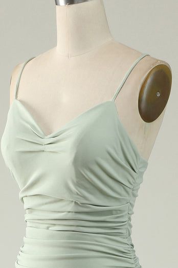 Mermaid Grey Long Prom Dress with Slit