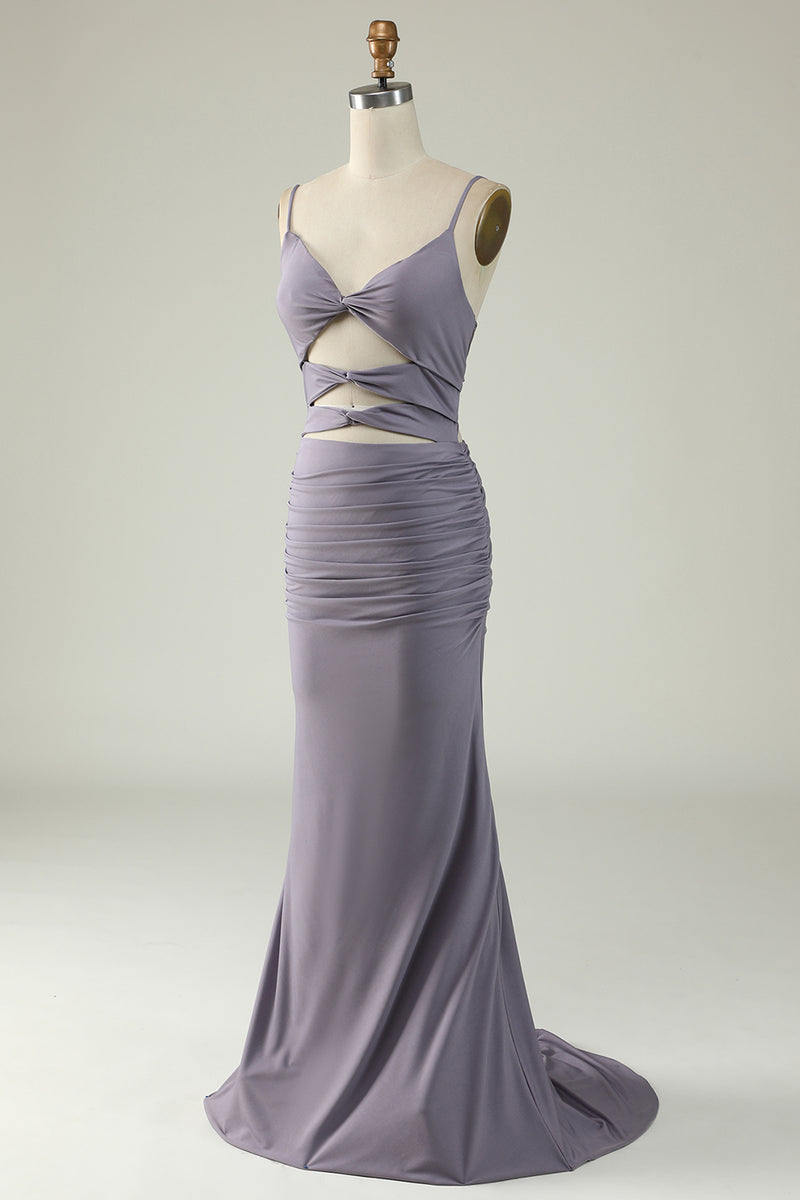Load image into Gallery viewer, Mermaid Lace-Up Back Black Long Prom Dress