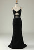 Load image into Gallery viewer, Mermaid Spaghetti Straps Grey Blue Long Prom Dress with Keyhole