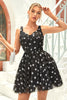 Load image into Gallery viewer, Black A Line Tulle Short Prom Dress with Stars