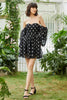 Load image into Gallery viewer, Black Off the Shoulder Stars Short Prom Dress with Detachable Sleeves
