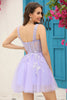 Load image into Gallery viewer, Lilac Corset Straps A-Line Short Homecoming Dress