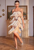 Load image into Gallery viewer, Spaghetti Straps Champagne Sequins 1920s Dress with Fringes