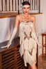 Load image into Gallery viewer, Spaghetti Straps Champagne Sequins 1920s Dress with Fringes