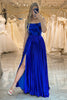 Load image into Gallery viewer, Royal Blue Long Mirror Prom Dress With Slit