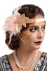 Load image into Gallery viewer, 1920s Black and Gold Feather Beaded Headband